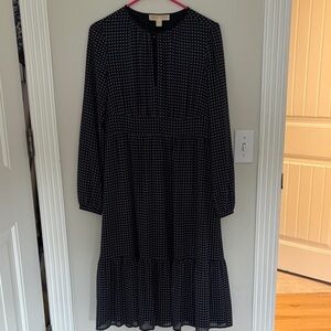 Michael Kors navy paisley Midi Dress